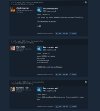 Illustration for article titled Stardew Valley, As Told By Steam Reviews